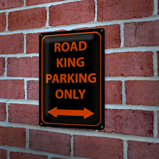 Blechschild Hinweis 20x30cm road king parking only