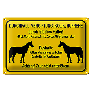 Blechschild Hinweis 30x20cm füttern strengstens verboten