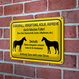 Blechschild Hinweis 30x20cm füttern strengstens verboten