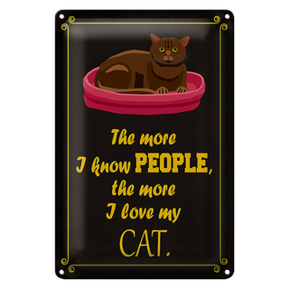 Blechschild Spruch 20x30cm Katze  i love my CAT