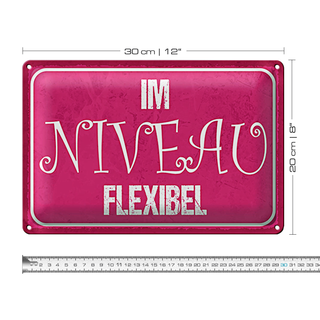 Blechschild Spruch 30x20cm Im NIVEU flexibel