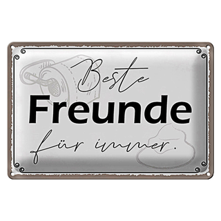 Blechschild Spruch 30x20cm beste Freunde für immer