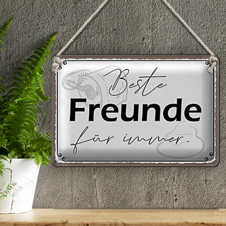 Blechschild Spruch 30x20cm beste Freunde für immer