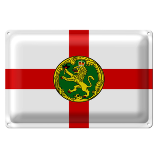 Blechschild Flagge Alderney 30x20cm Flag of Alderney