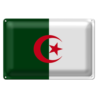 Blechschild Flagge Algerien 30x20cm Flag of Algeria