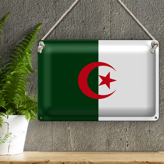 Blechschild Flagge Algerien 30x20cm Flag of Algeria