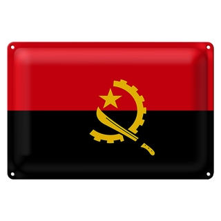 Blechschild Flagge Angola 30x20cm Flag of Angola