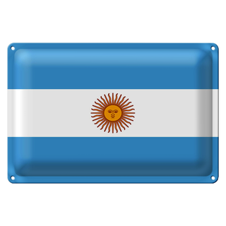 Blechschild Flagge Argentinien 30x20cm Flag of Argentina