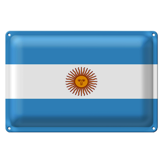 Blechschild Flagge Argentinien 30x20cm Flag of Argentina