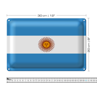 Blechschild Flagge Argentinien 30x20cm Flag of Argentina