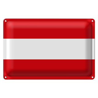 Blechschild Flagge Österreich 30x20cm Flag of Austria