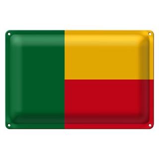 Blechschild Flagge Benin 30x20cm Flag of Benin