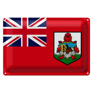 Blechschild Flagge Bermuda 30x20cm Flag of Bermuda