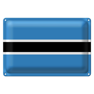 Blechschild Flagge Botswana 30x20cm Flag of Botswana