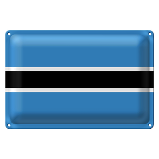 Blechschild Flagge Botswana 30x20cm Flag of Botswana