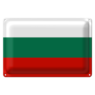 Blechschild Flagge Bulgarien 30x20cm Flag of Bulgaria