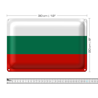 Blechschild Flagge Bulgarien 30x20cm Flag of Bulgaria