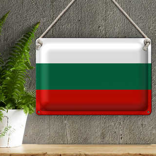 Blechschild Flagge Bulgarien 30x20cm Flag of Bulgaria