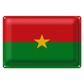 Blechschild Flagge Burkina Faso 30x20cm Flag Burkina Faso