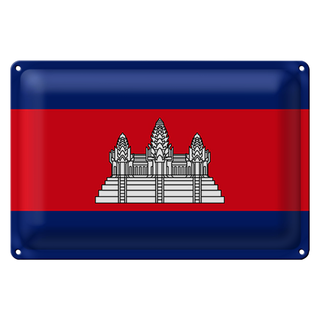 Blechschild Flagge Kambodscha 30x20cm Flag of Cambodia