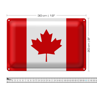 Blechschild Flagge Kanada 30x20cm Flag of Canada