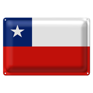 Blechschild Flagge Chile 30x20cm Flag of Chile