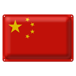 Blechschild Flagge China 30x20cm Flag of China