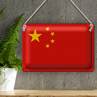 Blechschild Flagge China 30x20cm Flag of China