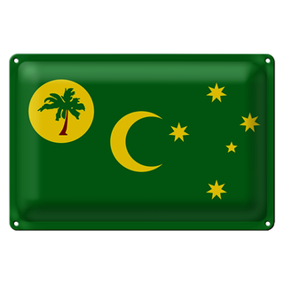 Blechschild Flagge Kokosinseln 30x20cm Flag Cocos Islands