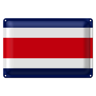 Blechschild Flagge Costa Rica 30x20cm Flag of Costa Rica