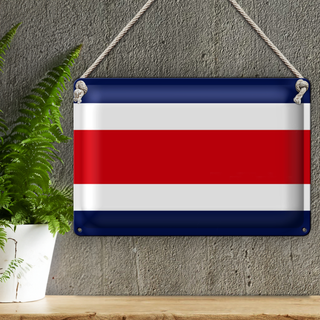 Blechschild Flagge Costa Rica 30x20cm Flag of Costa Rica
