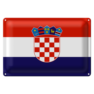 Blechschild Flagge Kroatien 30x20cm Flag of Croatia