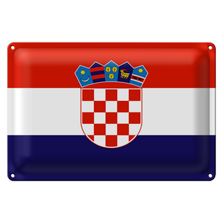 Blechschild Flagge Kroatien 30x20cm Flag of Croatia