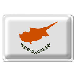 Blechschild Flagge Zypern 30x20cm Flag of Cyprus