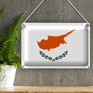 Blechschild Flagge Zypern 30x20cm Flag of Cyprus