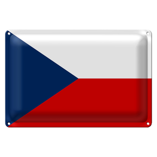 Blechschild Flagge Tschechien 30x20cm Flag Czech Republic
