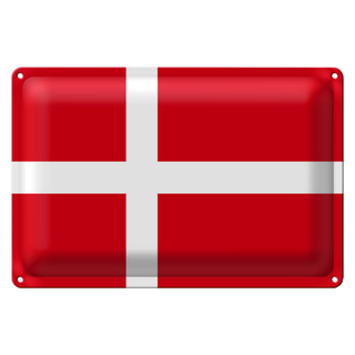 Blechschild Flagge Dänemark 30x20cm Flag of Denmark