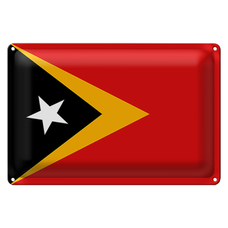 Blechschild Flagge Osttimor 30x20cm Flag of East Timor