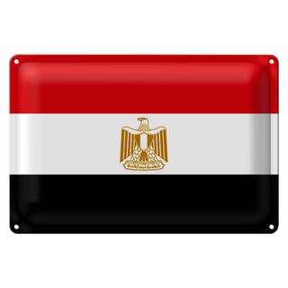 Blechschild Flagge Ägypten 30x20cm Flag of Egypt