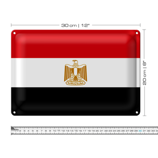 Blechschild Flagge Ägypten 30x20cm Flag of Egypt