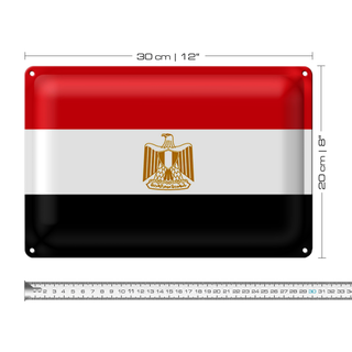 Blechschild Flagge Ägypten 30x20cm Flag of Egypt