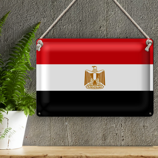 Blechschild Flagge Ägypten 30x20cm Flag of Egypt