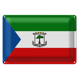 Blechschild Flagge Äquatorialguinea 30x20cm Flag