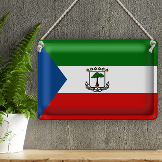 Blechschild Flagge Äquatorialguinea 30x20cm Flag