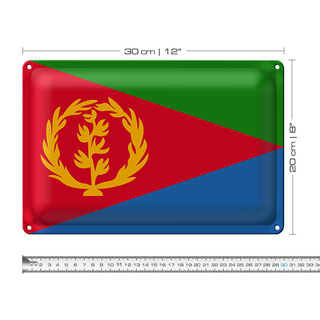 Blechschild Flagge Eritrea 30x20cm Flag of Eritrea