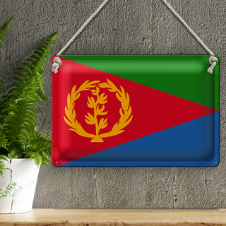 Blechschild Flagge Eritrea 30x20cm Flag of Eritrea