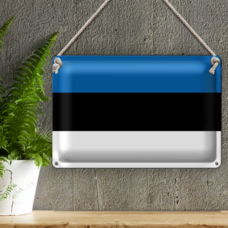 Blechschild Flagge Estland 30x20cm Flag of Estonia