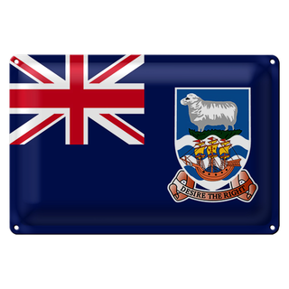 Blechschild Flagge Falklandinseln 30x20cm Falkland Islands