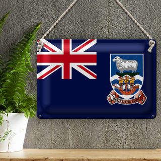 Blechschild Flagge Falklandinseln 30x20cm Falkland Islands