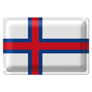 Blechschild Flagge Färöer 30x20cm Flag of the Faroe Islands